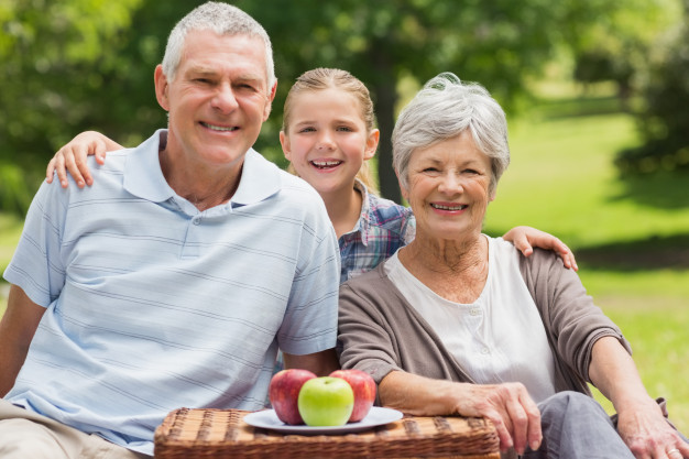 smiling-senior-couple-granddaughter-with-picnic-basket-park_13339-140248